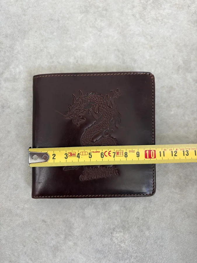 2000s Jean Paul Gaultier Brown Dragon Leather Wallet - Image 9