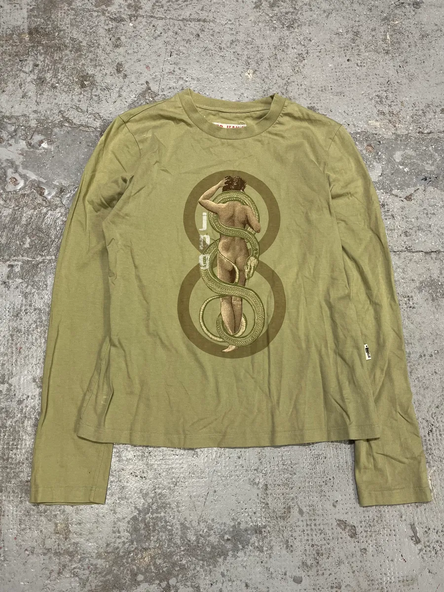 2000s Jean Paul Gaultier Eve & Snake Khaki Longsleeves