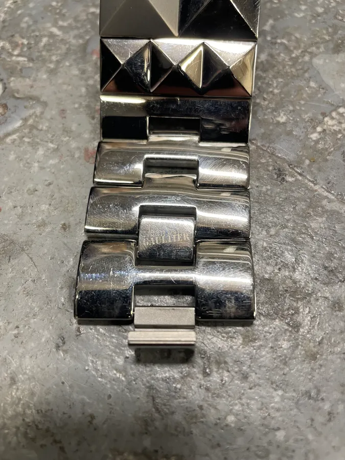 2000s Jean Paul Gaultier Grey Silver Steel Watch - Image 6