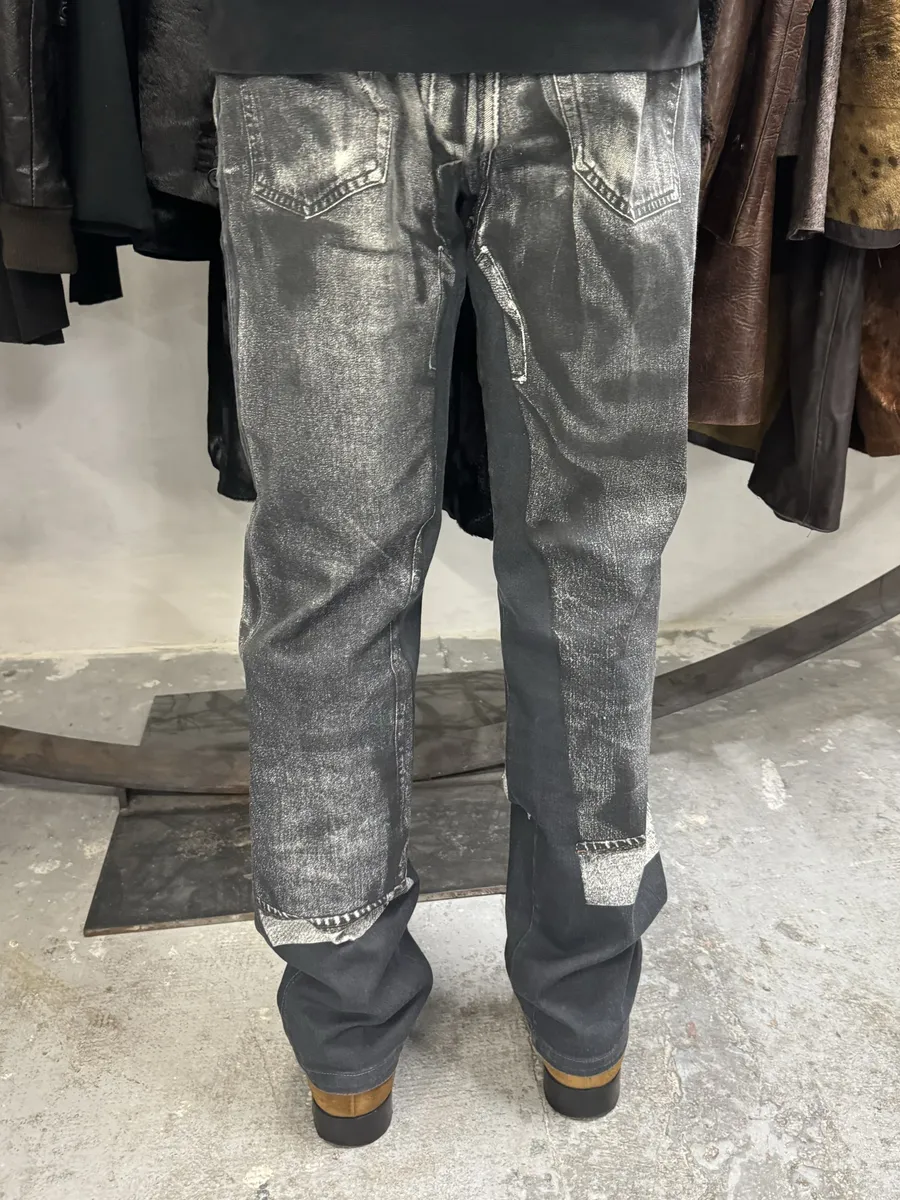 2000s Jean Paul Gaultier Grey Trompe L’oeil Pants - Image 3