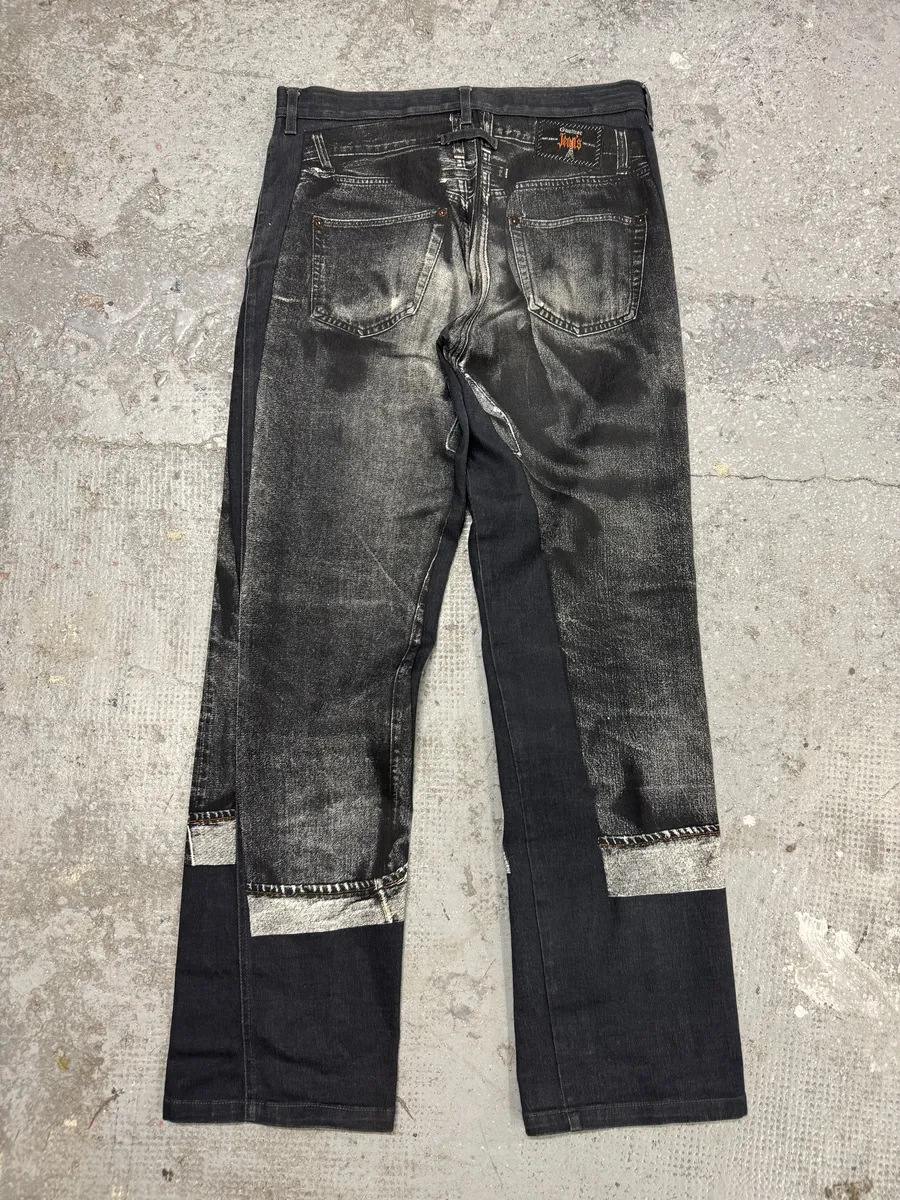 2000s Jean Paul Gaultier Grey Trompe L’oeil Pants - Image 4