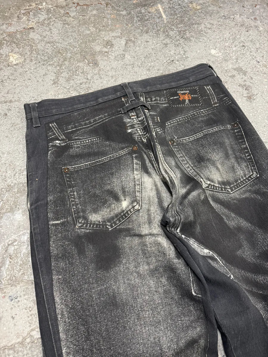 2000s Jean Paul Gaultier Grey Trompe L’oeil Pants - Image 6
