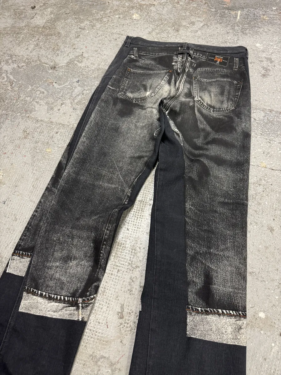 2000s Jean Paul Gaultier Grey Trompe L’oeil Pants - Image 8