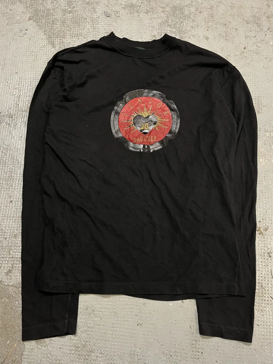 2000s Jean Paul Gaultier Junior Heart Black Longsleeves