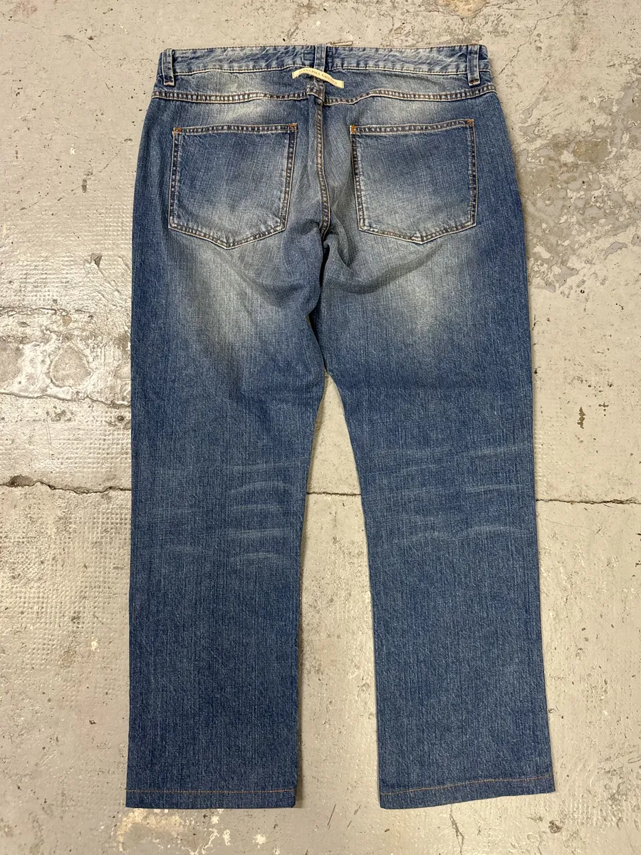 2000s Jean Paul Gaultier Large Blue Denim Jeans - Image 5