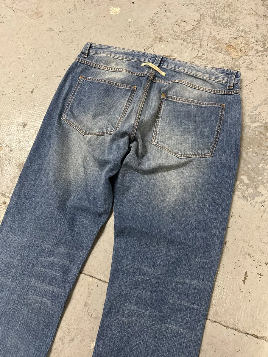 2000s Jean Paul Gaultier Large Blue Denim Jeans - Image 6