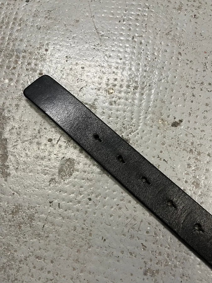 2000s Jean Paul Gaultier Logo Buckle Black Leather Belt - Image 6