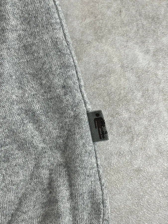 2000s Jean Paul Gaultier Logo Grey Wool Sweater - Image 10