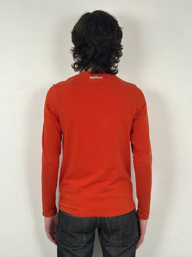 2000s Jean Paul Gaultier Orange Bandana Longsleeve - Image 3