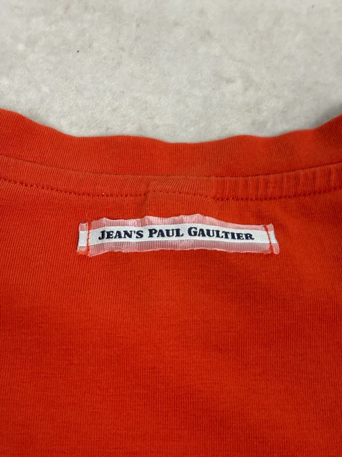 2000s Jean Paul Gaultier Orange Bandana Longsleeve - Image 8