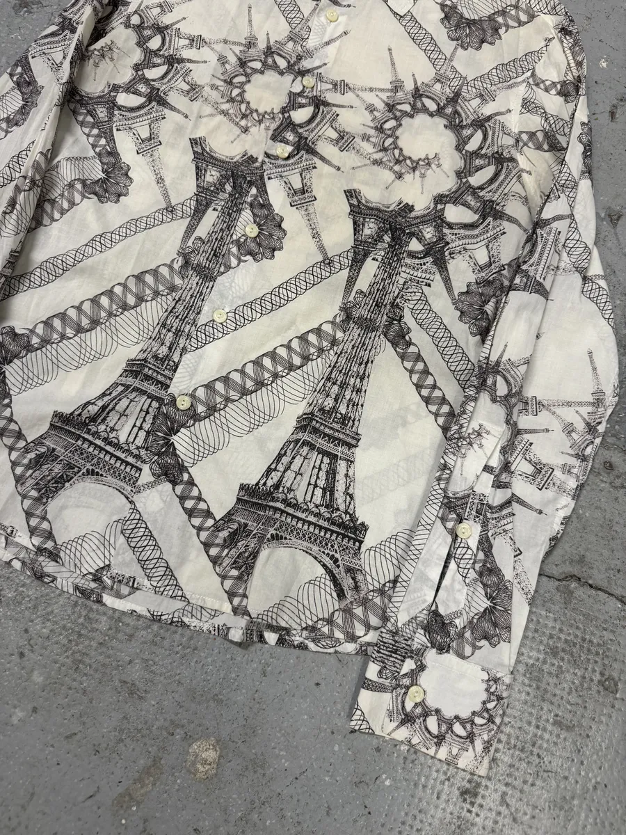 2000s Jean Paul Gaultier Paris Eiffel Tower Shirt - Image 12