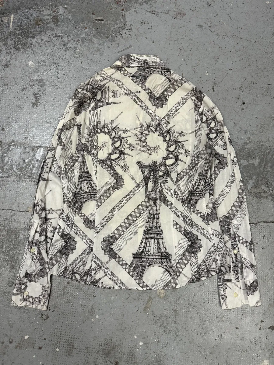 2000s Jean Paul Gaultier Paris Eiffel Tower Shirt - Image 4