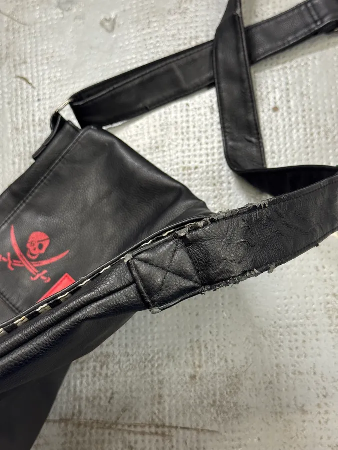 2000s Jean Paul Gaultier Pirate Black Shoulder Bag - Image 7
