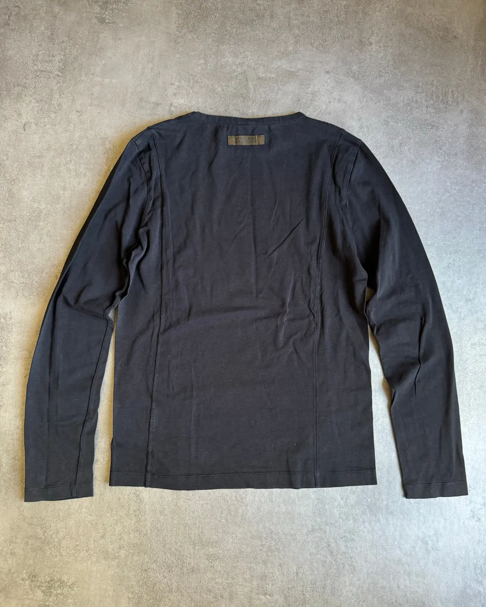 2000s Jean Paul Gaultier Shadow Dark Black Longsleeves - Image 4
