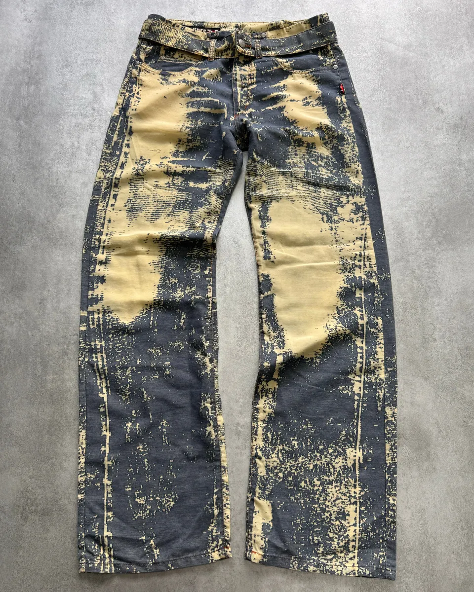 2000s Jean Paul Gaultier Sun Faded Print Pants