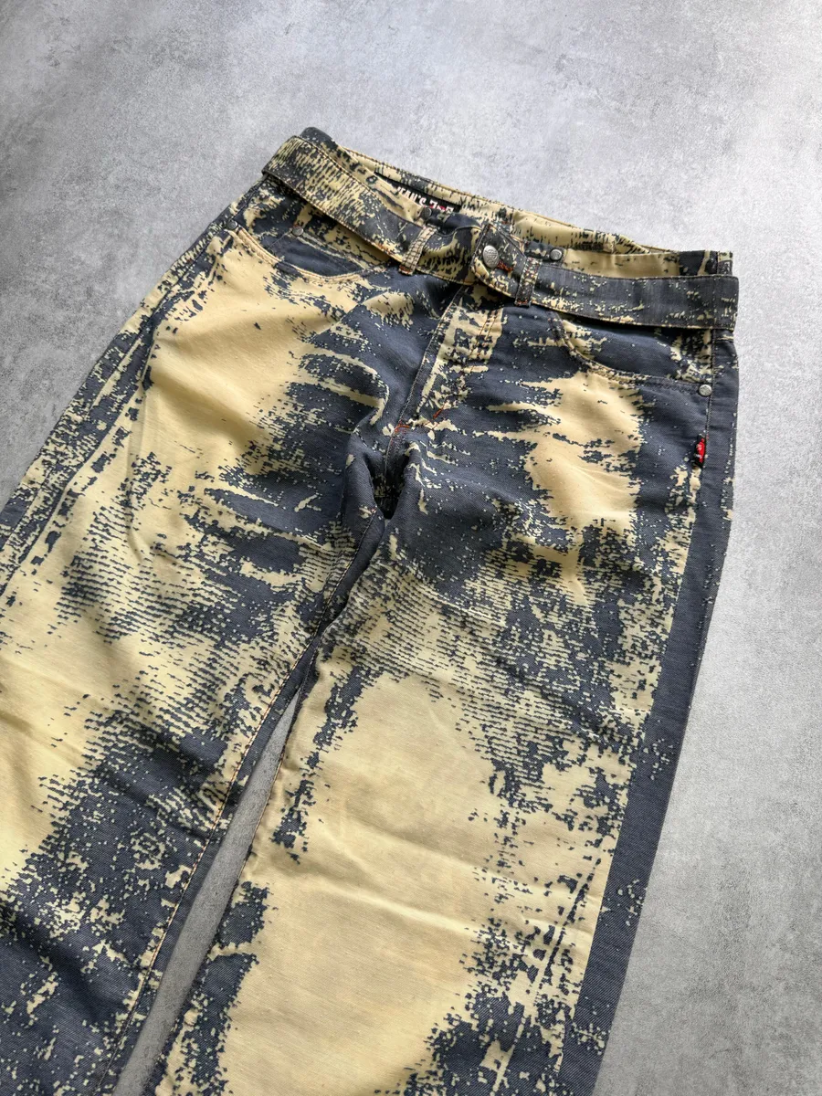 2000s Jean Paul Gaultier Sun Faded Print Pants - Image 2