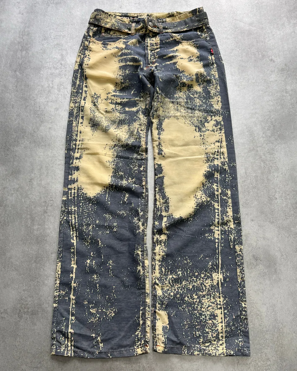 2000s Jean Paul Gaultier Sun Faded Print Pants - Image 3