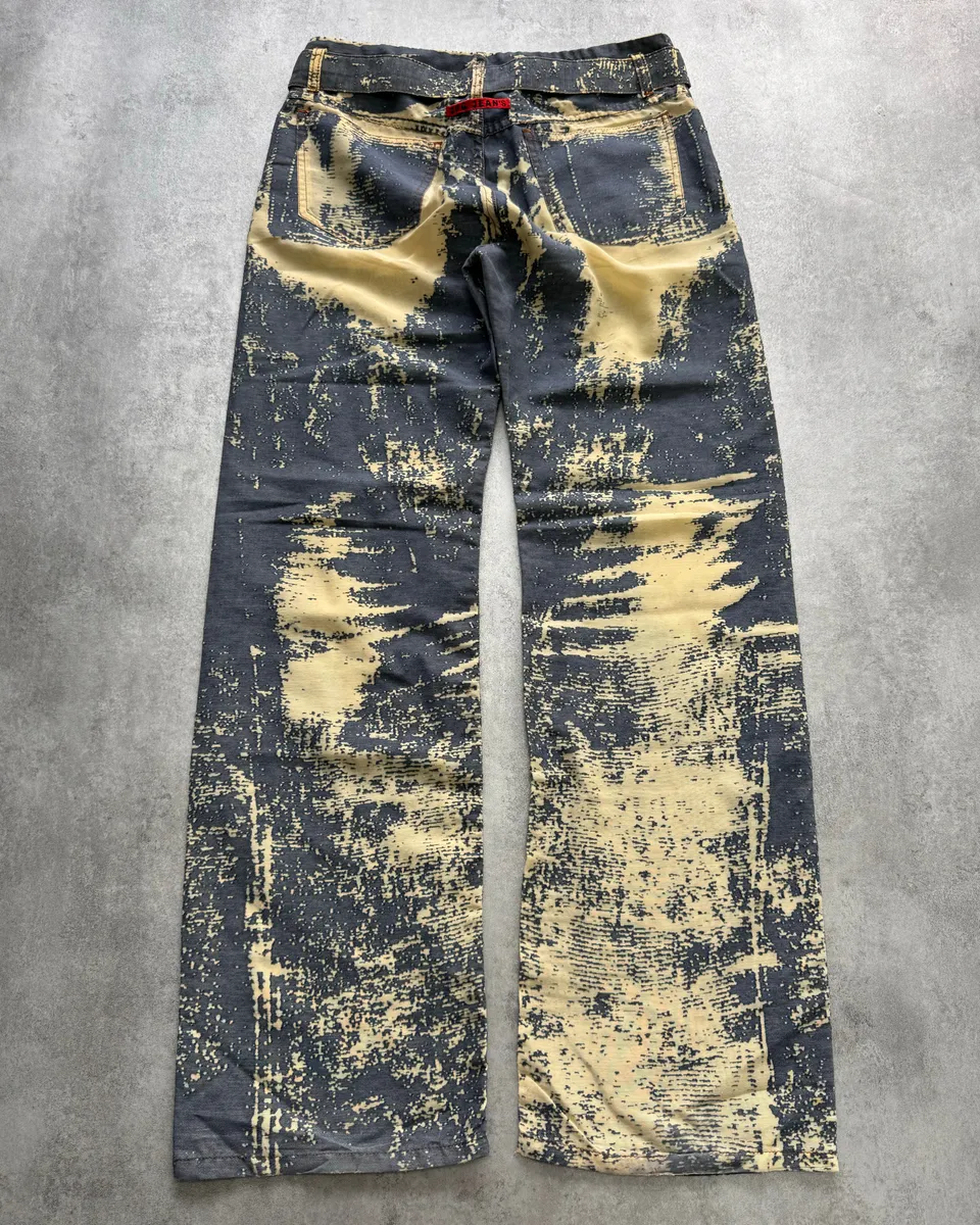 2000s Jean Paul Gaultier Sun Faded Print Pants - Image 4