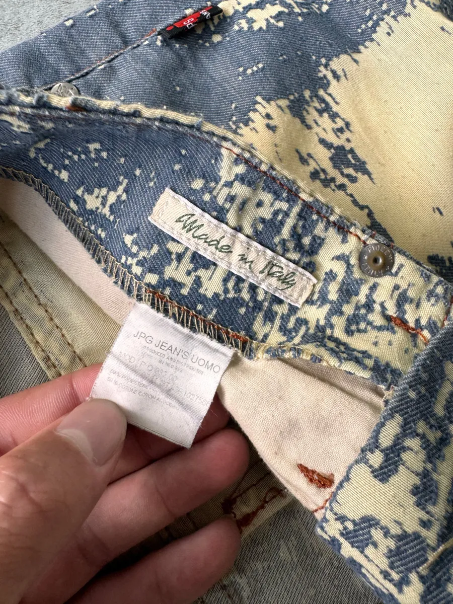 2000s Jean Paul Gaultier Sun Faded Print Pants - Image 5