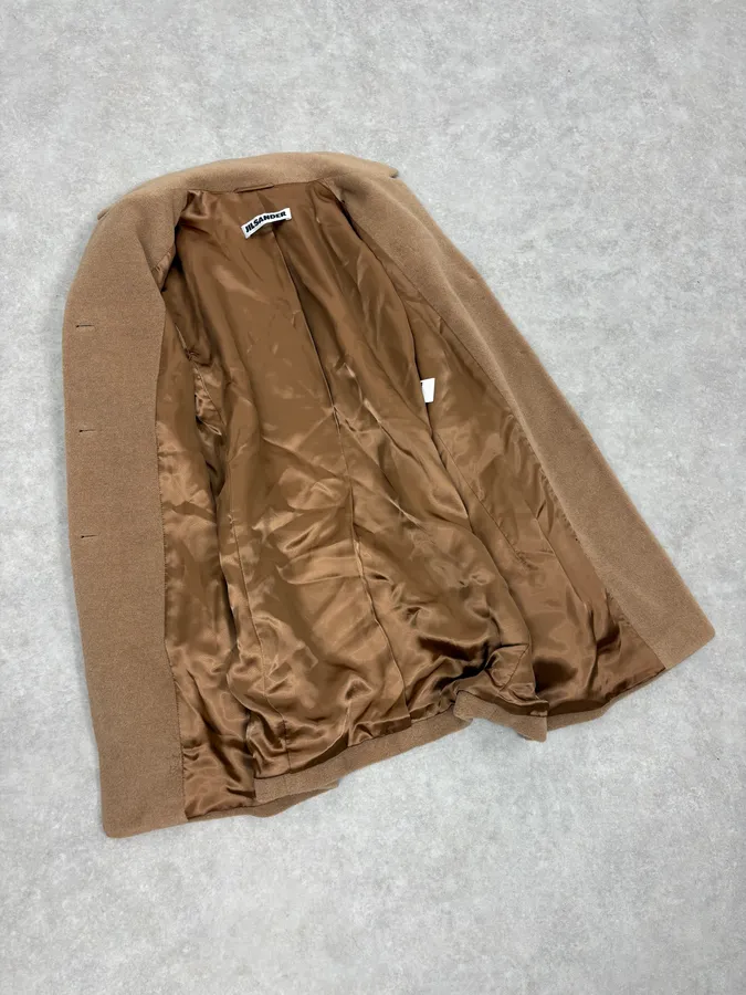 2000s Jil Sander Beige Long Minimalist Coat - Image 7