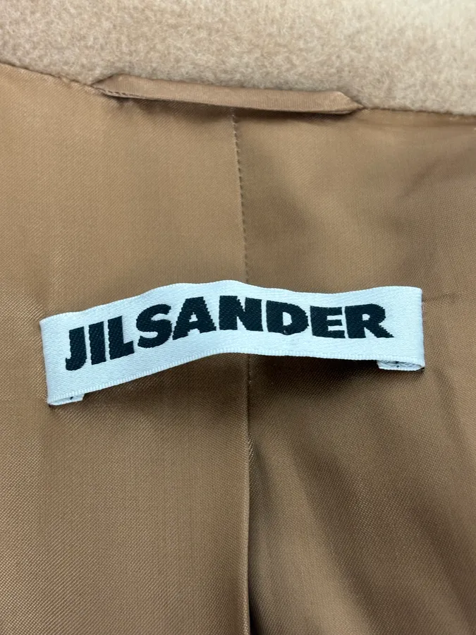 2000s Jil Sander Beige Long Minimalist Coat - Image 9