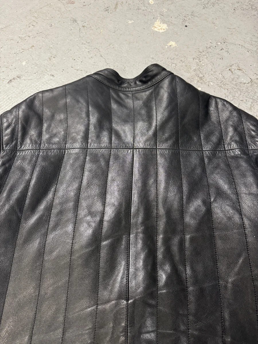 2000s Jitrois Black Leather Pure Premium Biker Jacket - Image 8