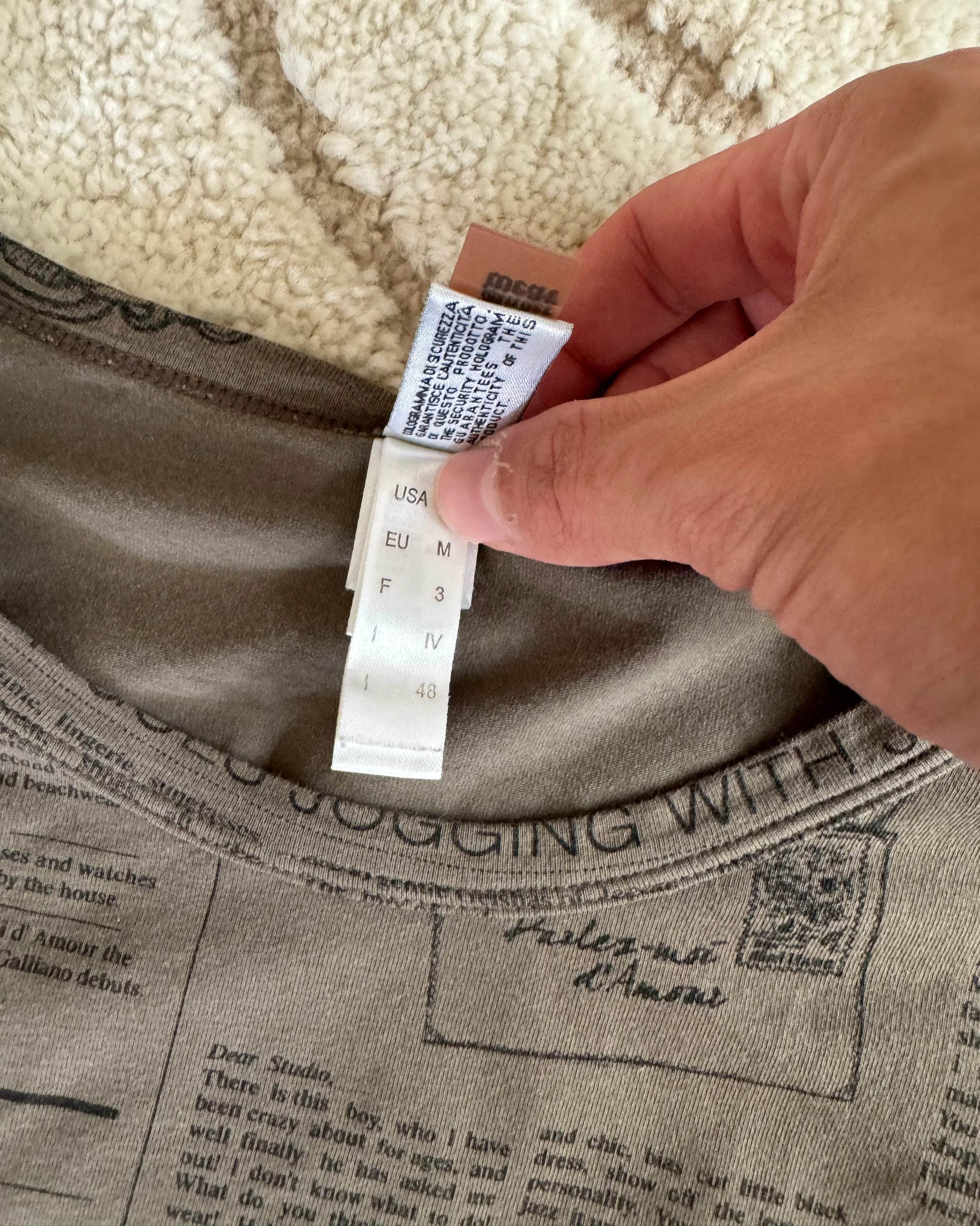 2000s John Galliano Gazette Newspaper Long Sleeve (S) - Image 4