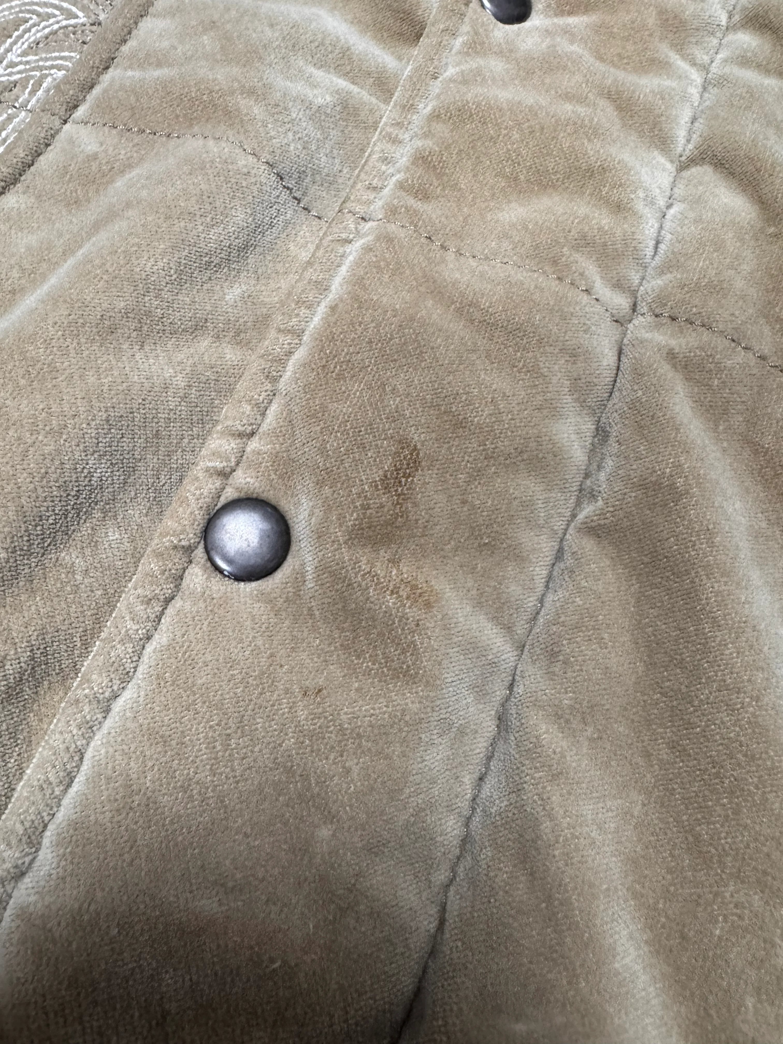 2000s Cavalli Fur Collar Beige Bomber Jacket - Image 8