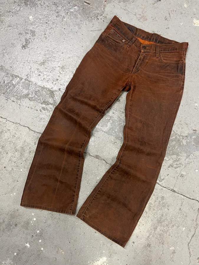 2000s Levi’s 529 Faded Orange Denim Jeans - Image 2