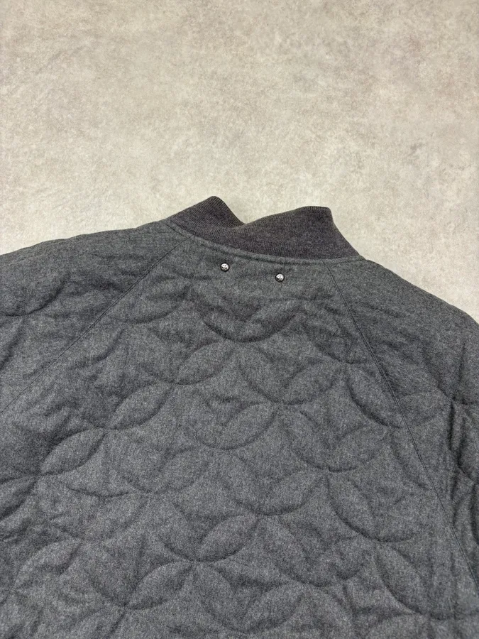 2000s Louis Vuitton Navy & Grey Nylon Reversible Bomber Jacket - Image 13