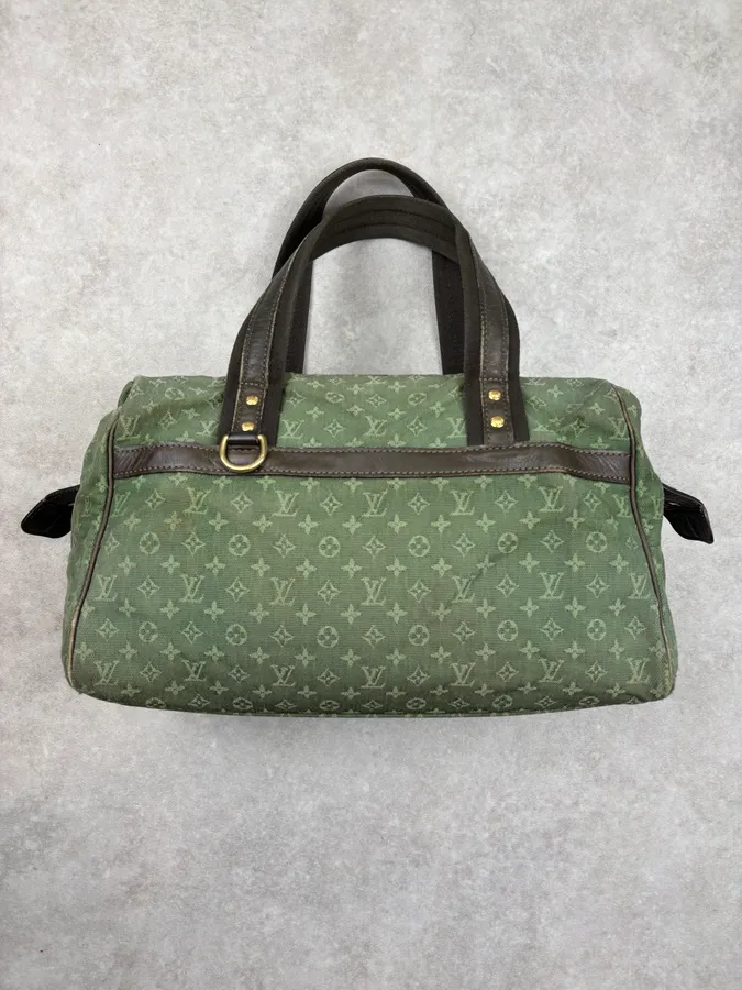 2000s Louis Vuitton Olive Monogram Josephine Canvas Handle Bag - Image 4