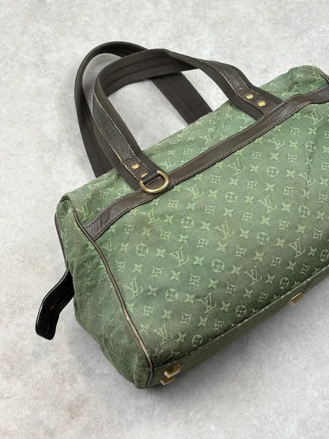 2000s Louis Vuitton Olive Monogram Josephine Canvas Handle Bag - Image 5