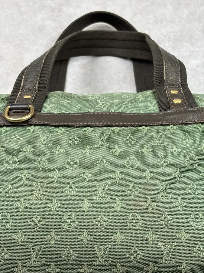 2000s Louis Vuitton Olive Monogram Josephine Canvas Handle Bag - Image 6