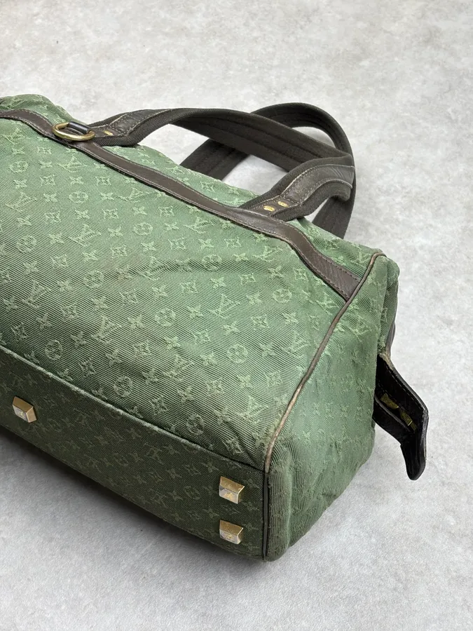 2000s Louis Vuitton Olive Monogram Josephine Canvas Handle Bag - Image 7