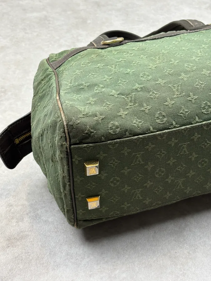 2000s Louis Vuitton Olive Monogram Josephine Canvas Handle Bag - Image 8