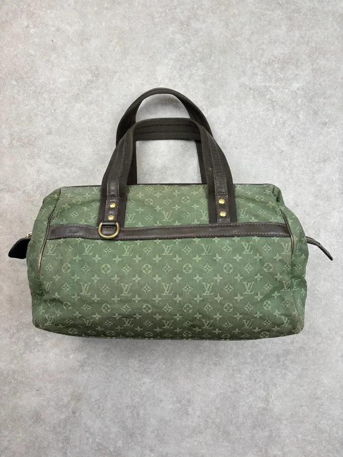 2000s Louis Vuitton Olive Monogram Josephine Canvas Handle Bag - Image 9