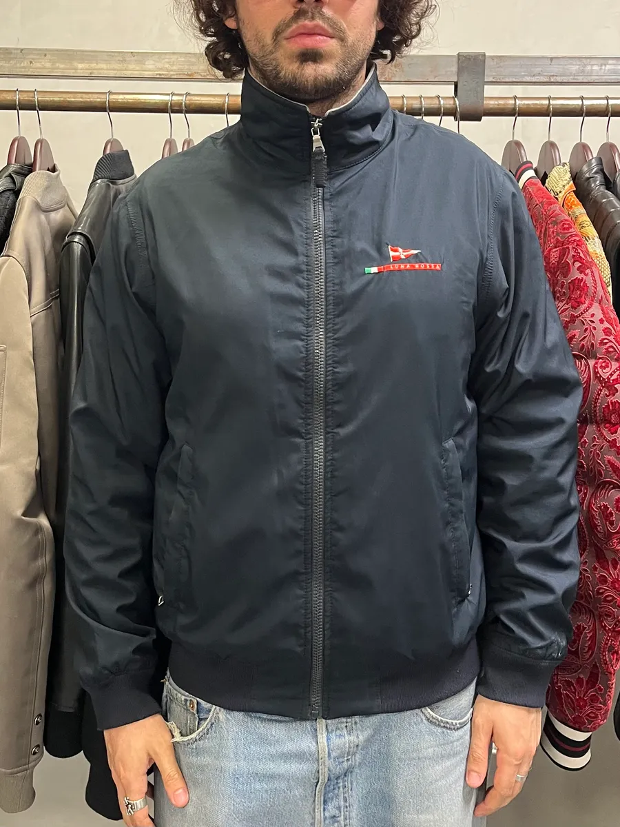 2000s Luna Rossa Fleece Lining Navy Jacket - Image 2