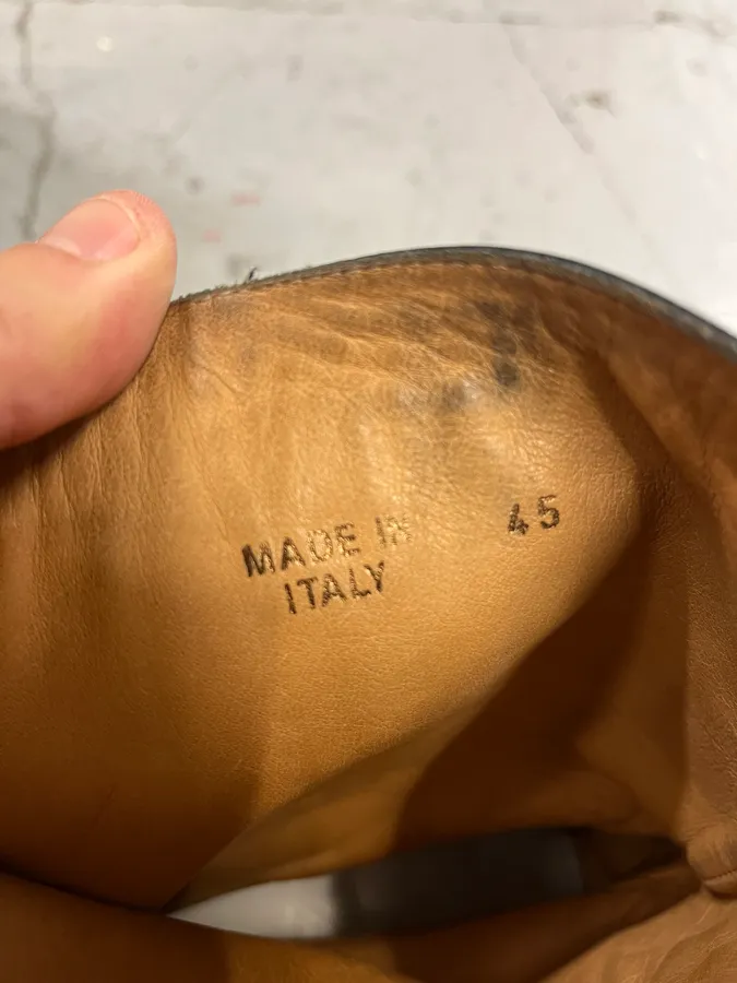 2000s Maison Margiela Black Leather Biker Straps Boots - Image 7