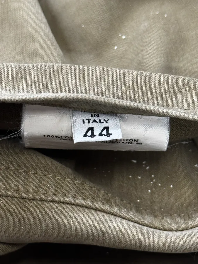 2000s Maison Margiela Green Beige Military Buttoned Jacket - Image 8