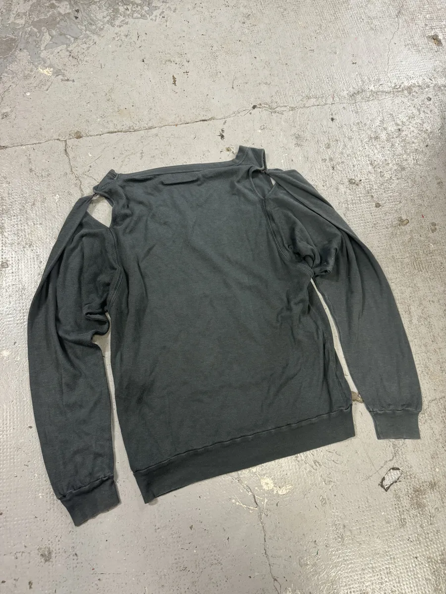 2000s Maison Margiela MM6 Olive Tank Top Longsleeves - Image 4