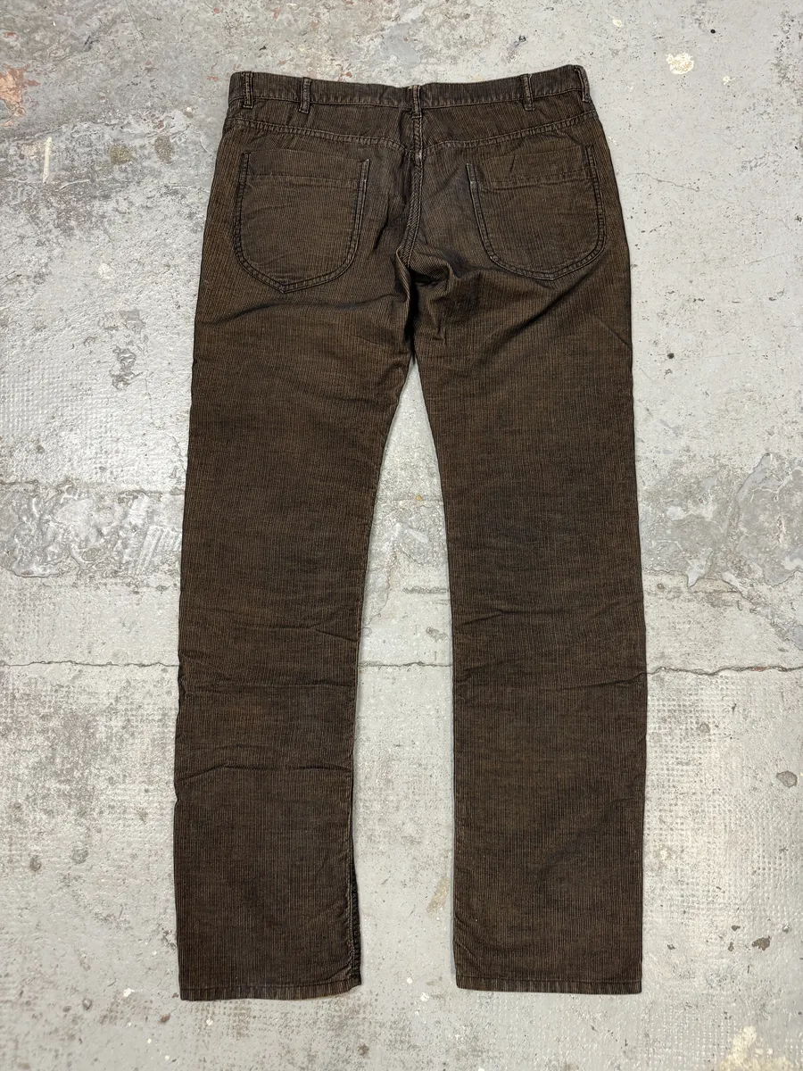 2000s Maison Martin Margiela Brown Velvet Pants - Image 2