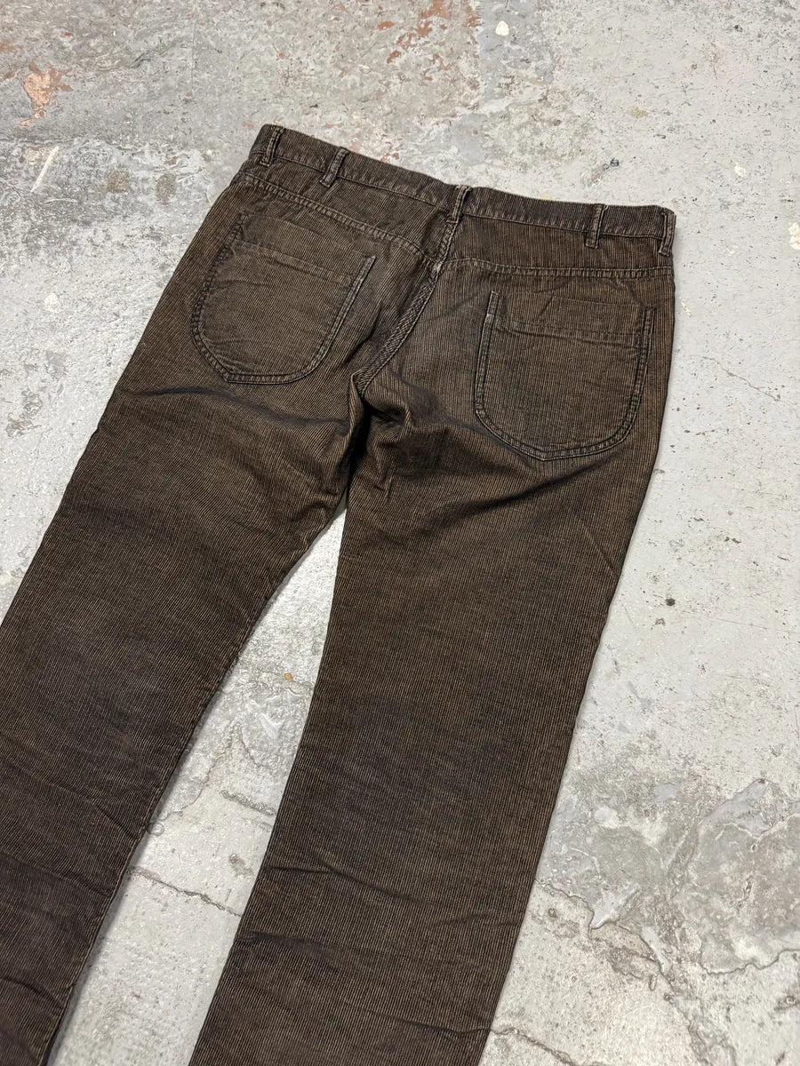 2000s Maison Martin Margiela Brown Velvet Pants - Image 3