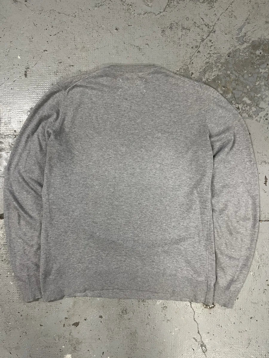 2000s Maison Martin Margiela Grey Signature Minimalist Sweater - Image 2