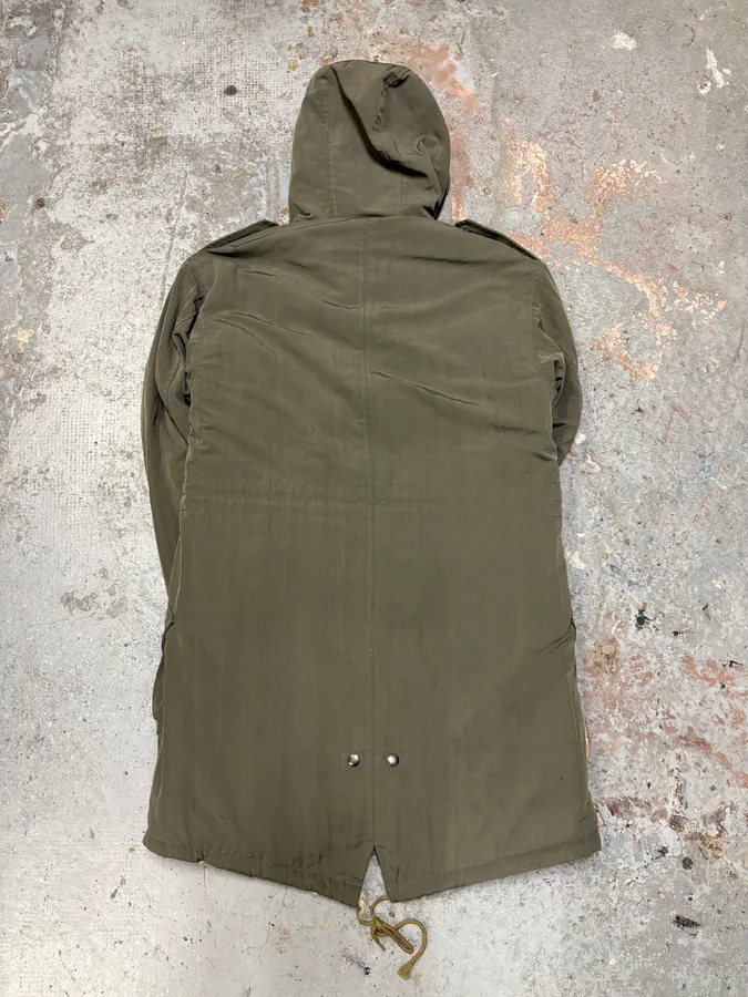 2000s Marc Jacobs Military Green Long Parka Fur Hooded Jacket - Image 7
