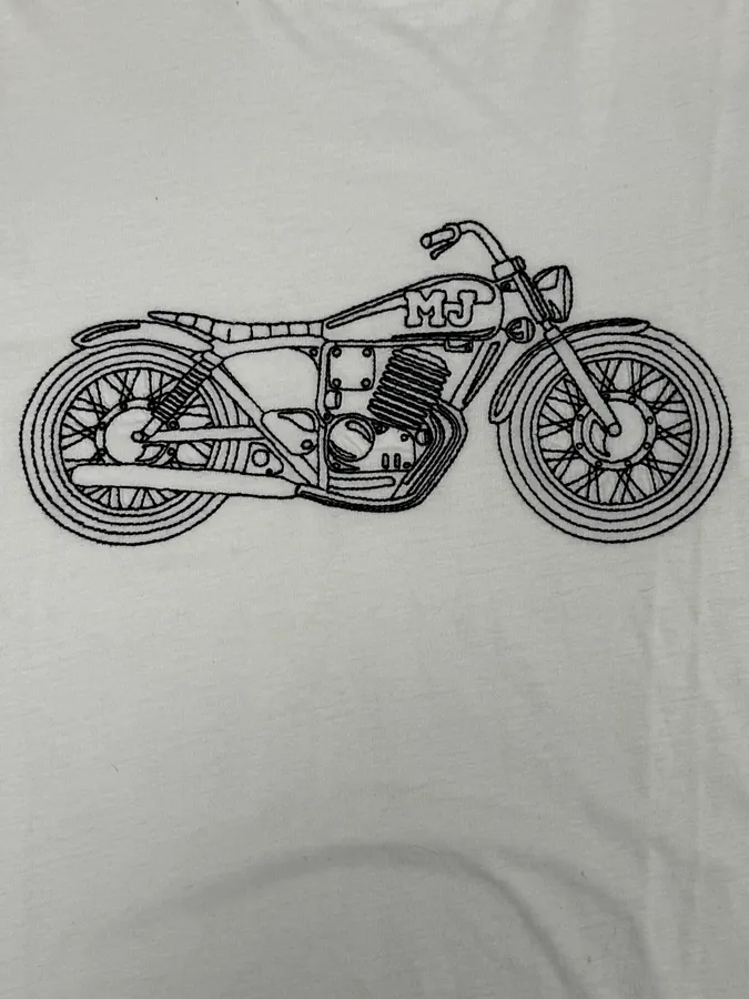 2000s Marc Jacobs White Motorcycle T-Shirt - Image 7