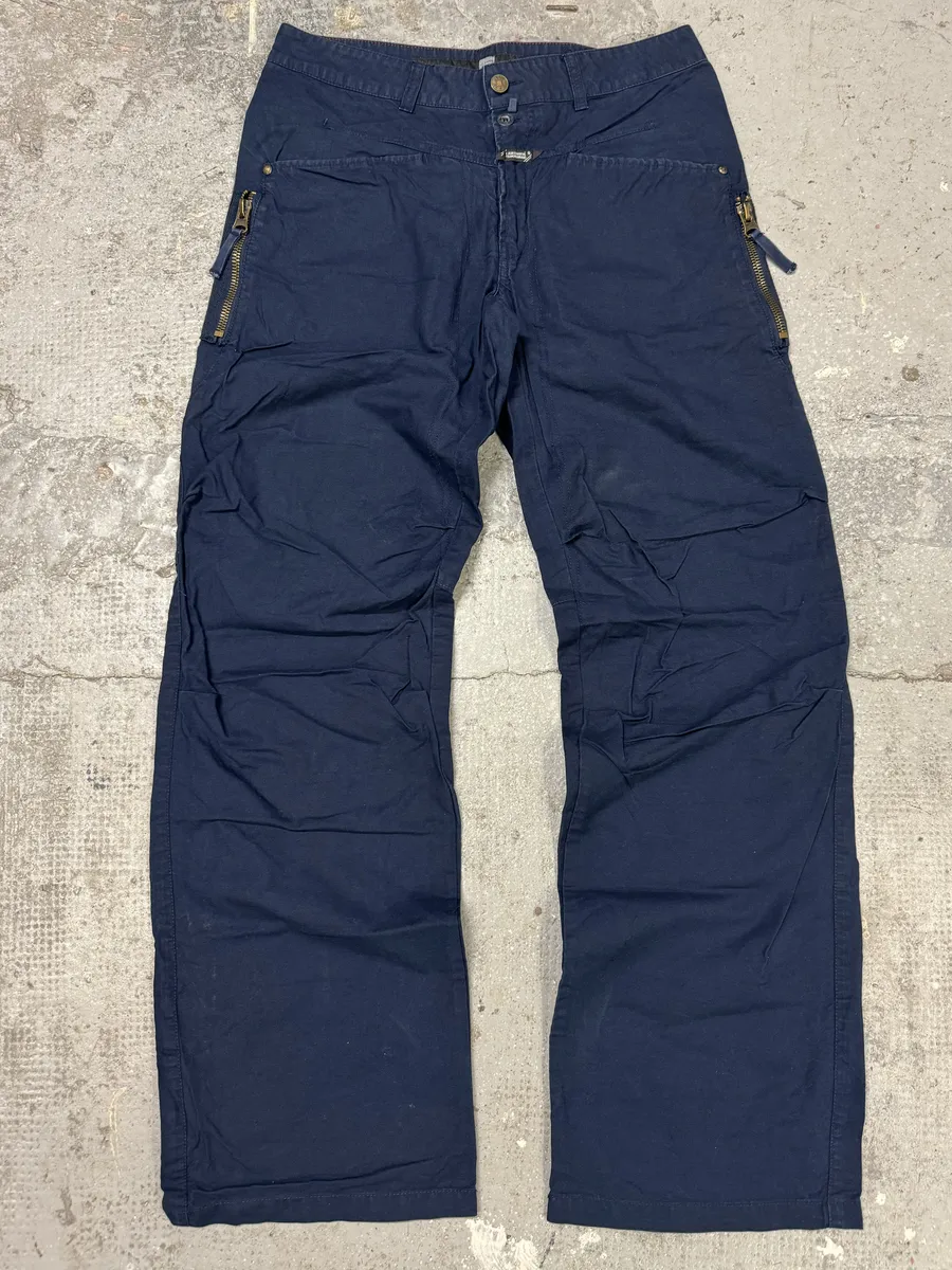 2000s Marithé + Francois Girbaud Blue Cargo Pants - Image 2