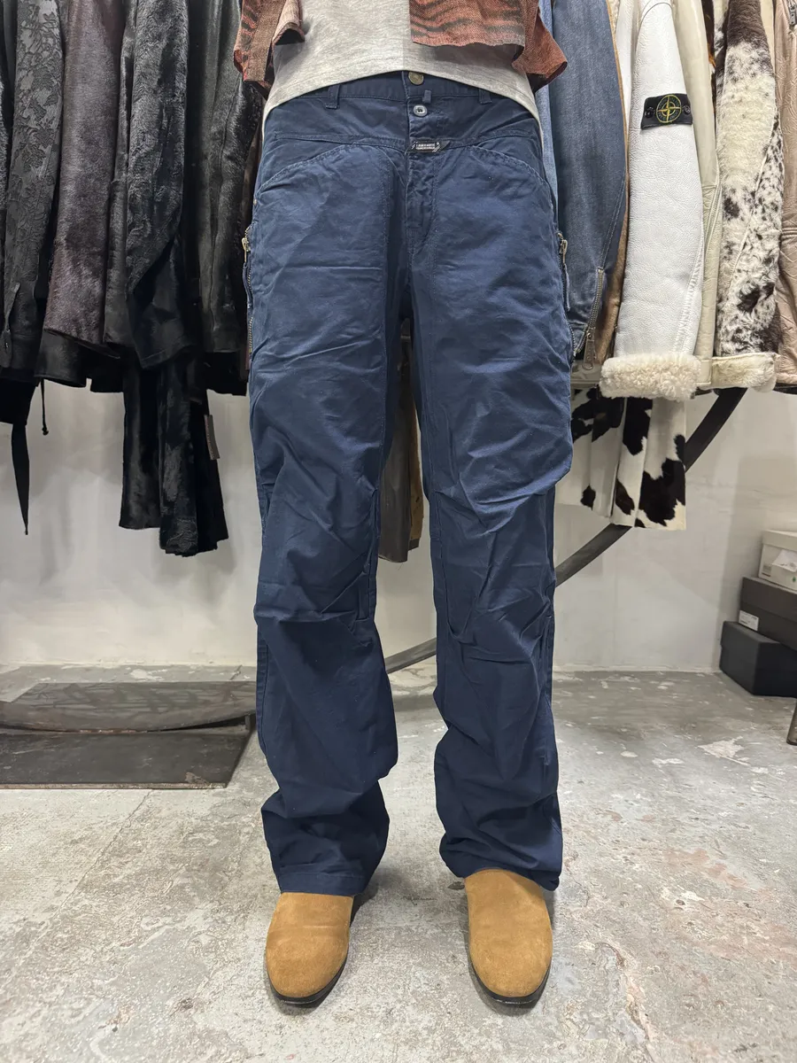 2000s Marithé + Francois Girbaud Blue Cargo Pants - Image 5