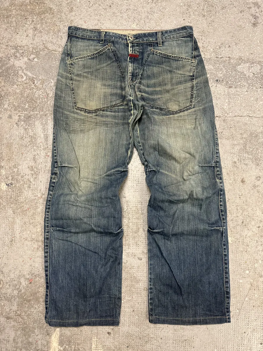 2000s Marithé + Francois Girbaud Blue Faded Denim Jeans