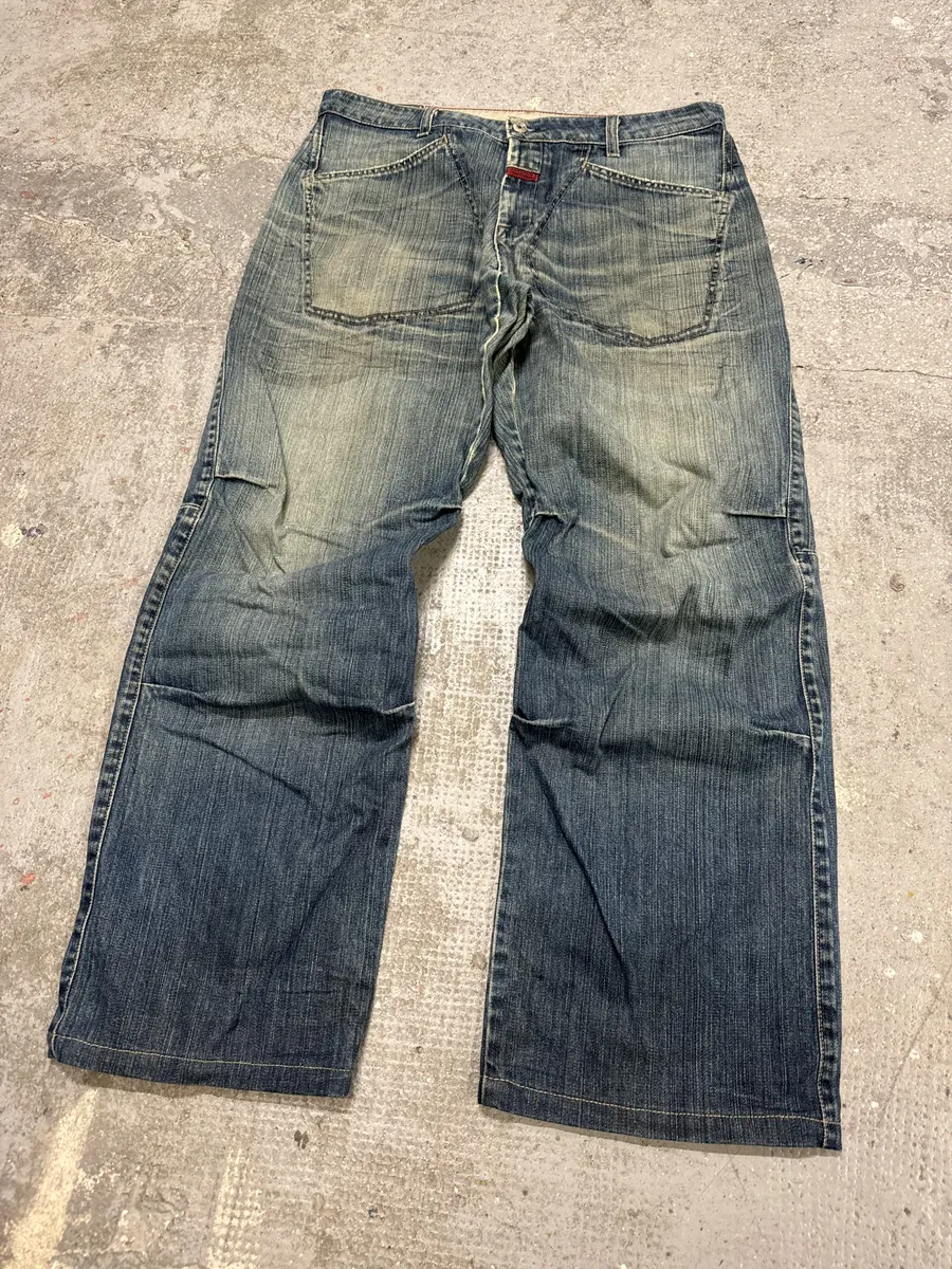 2000s Marithé + Francois Girbaud Blue Faded Denim Jeans - Image 3