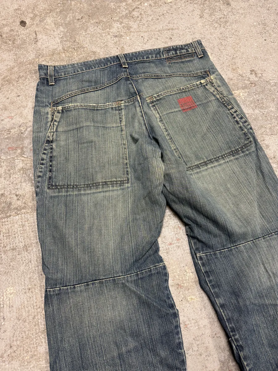 2000s Marithé + Francois Girbaud Blue Faded Denim Jeans - Image 4
